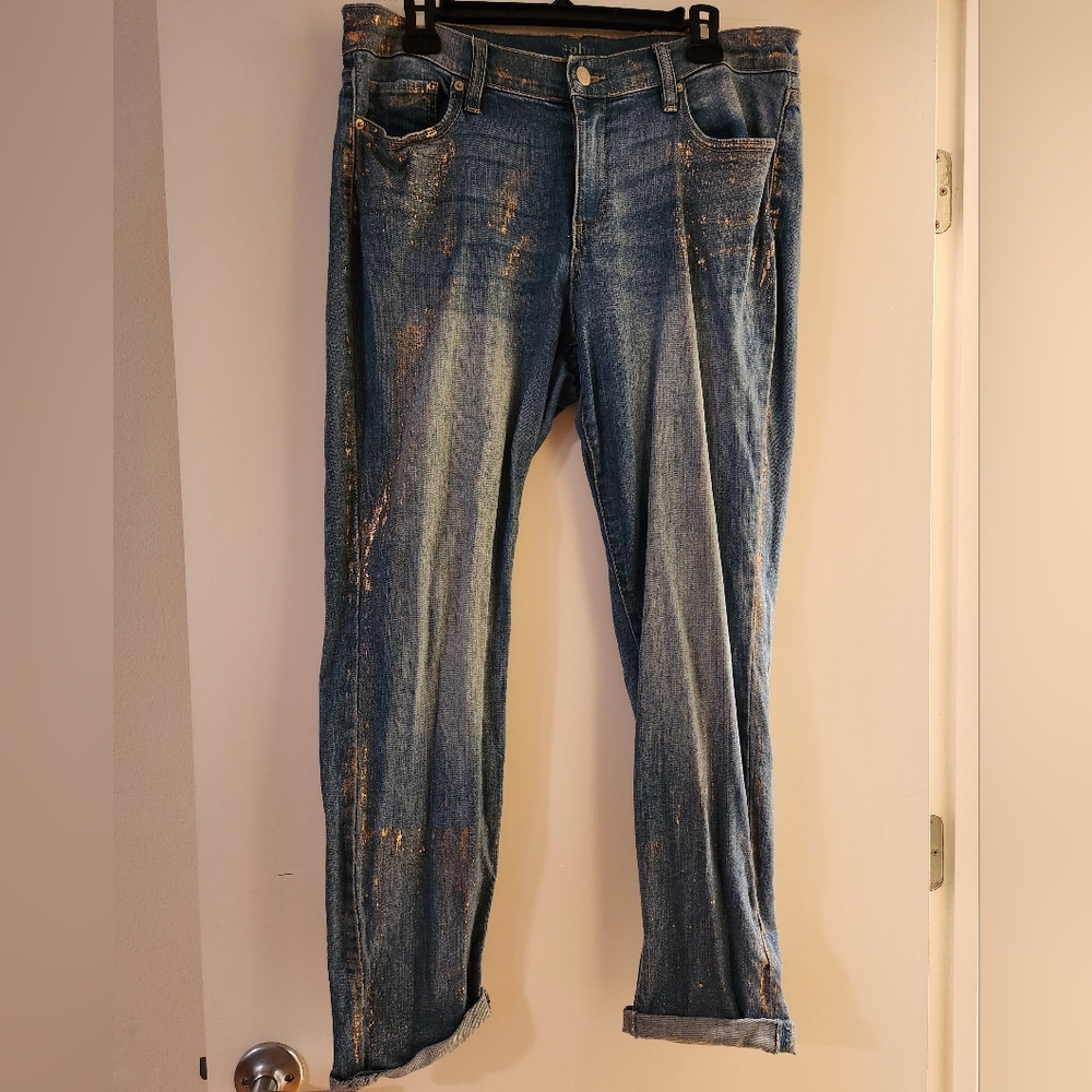 Gold Fleck Boyfriend Jeans